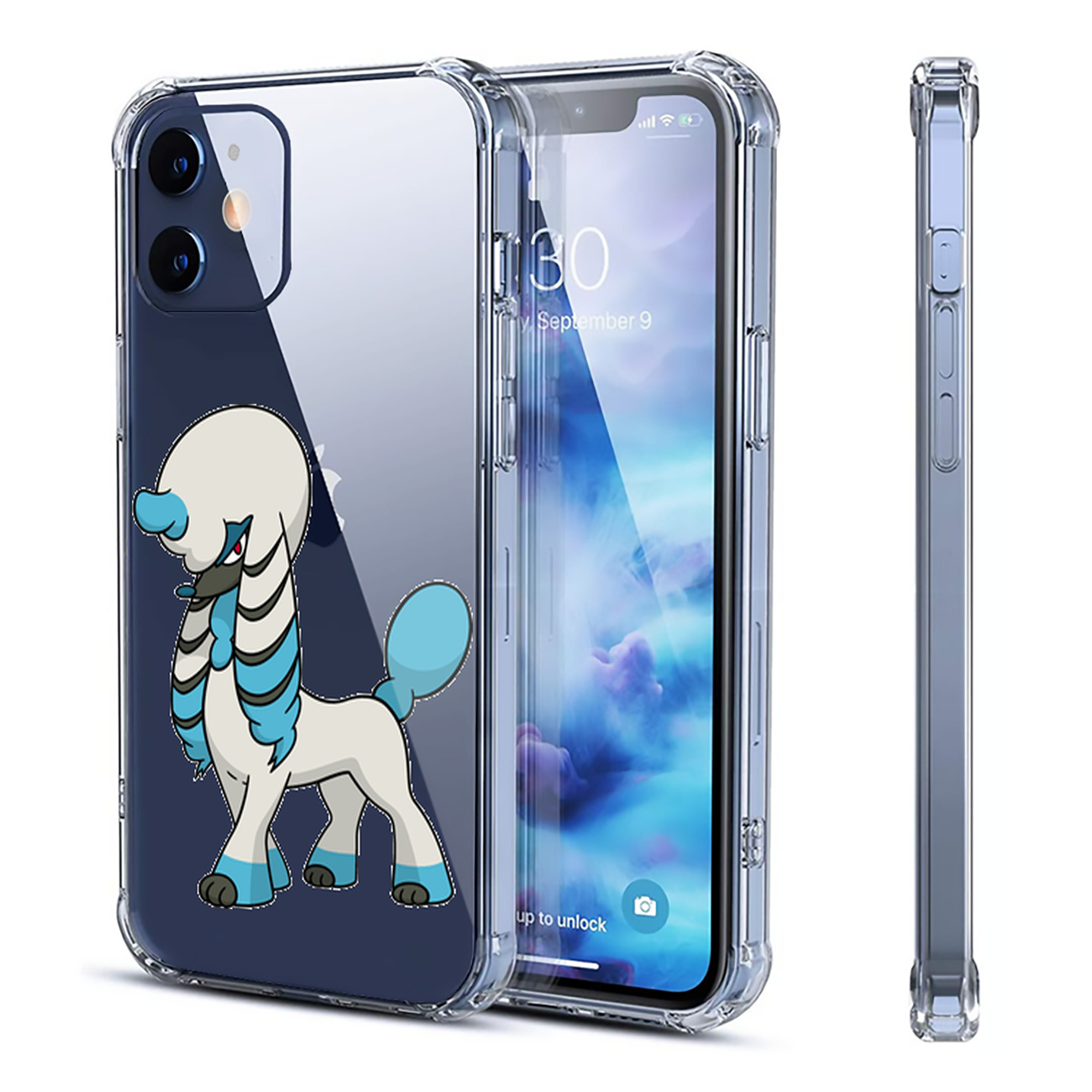 （画像用） ポケットモンスター Pokémon 【iPhone 12シリーズ対応】透明スマホケース（クリアソフトケース）